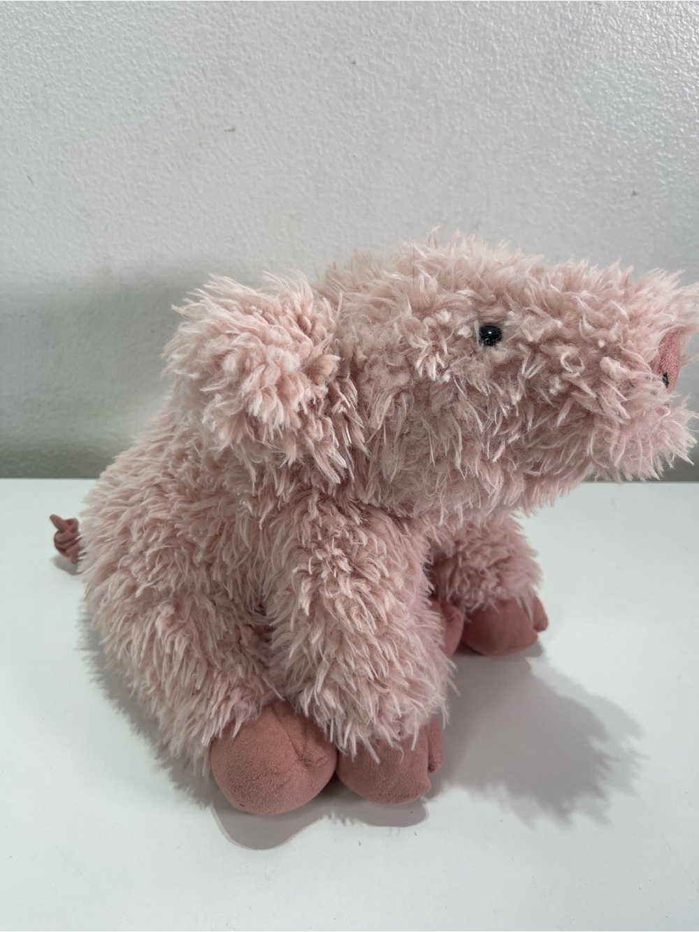 Jellycat London Curvie Pig Pink Stuffed Animal Plush Rare Discontinued 11"